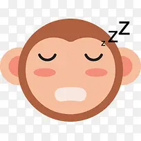 熟睡的猴子表情