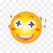 星星眼的崇拜表情免抠素材