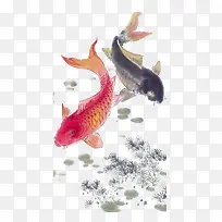水墨中国风鲤鱼