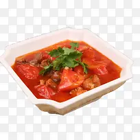 一盆香菜番茄牛腩汤