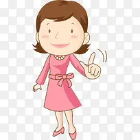伸手指的女人