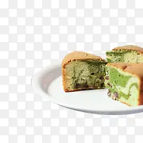 小块红豆抹茶蛋糕