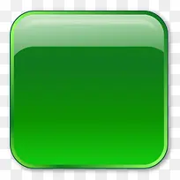 绿色水晶风格方形按钮图标