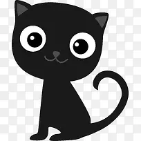 黑色可爱小猫