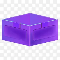卡通手绘紫色的盒子