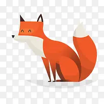红白色卡通动物狐狸