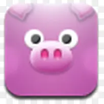 粉色小猪头图标