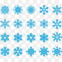 矢量蓝色雪花