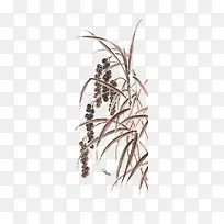 齐白石芦苇草画作