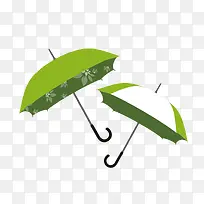 绿色雨伞雨具