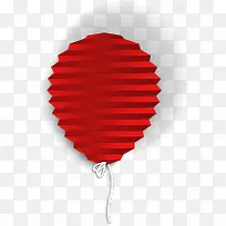 红色折纸气球