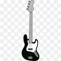 黑白图案的电吉他