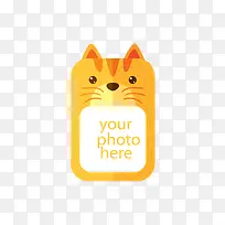 黄色小猫相片框