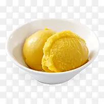 黄色美味雪糕球