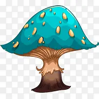 蓝色卡通蘑菇