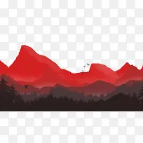 火山红素材