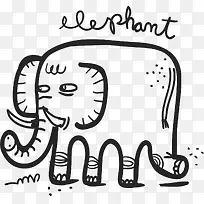 手绘的大象