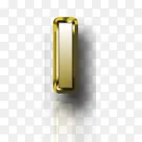 黄金质感字母L