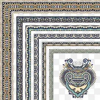 古典民族花纹边框图案设计