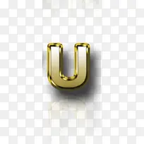 黄金质感字母数字
