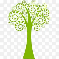 绿色抽象树木