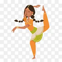 矢量跳舞的印度人