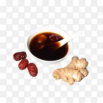 生姜红枣茶设计素材