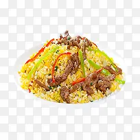 色香味美肉丝蛋炒饭图片