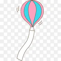 卡通热气球横幅