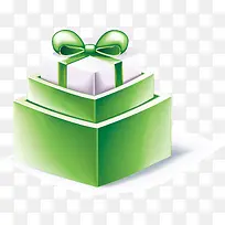 绿色创意礼物盒图