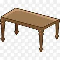一个矢量褐色桌子