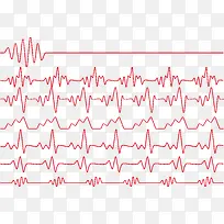 红色心跳线条