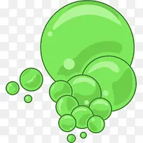 绿色卡通风格气泡