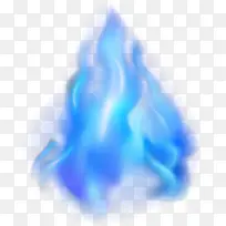 蓝色简约火焰效果元素