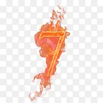 燃烧的火焰数字