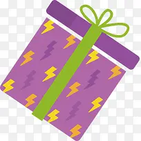 矢量图紫色礼物盒