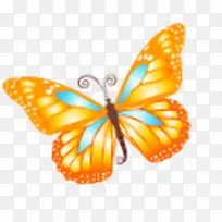 蝴蝶的橙色图标
