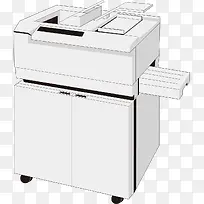白色多功能打印机模型