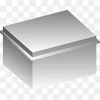 银白色金属材质方形盒子