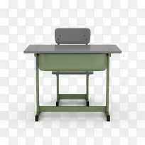 灰绿色简单学生桌