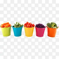 桶装水果蔬菜