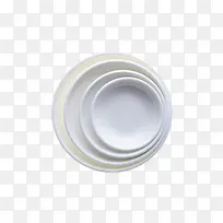 白色几何圆形餐盘