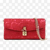 Dolce&amp;Gabbana红色蕾丝手提包