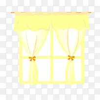 黄色窗户窗帘