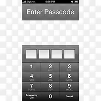iPhone手机解锁界面