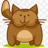 棕色可爱卡通小猫咪