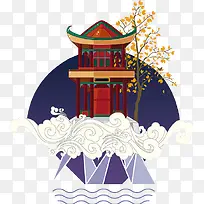 卡通楼阁