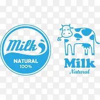 milk 牛奶 图标 蓝色