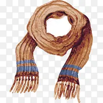 棕色围巾