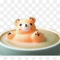 泡沫小熊立体咖啡